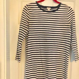 J crew 3/4 sleeve cotton tee shirt dress​​​